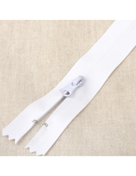 Chiusura invisibile impermeabile 20 cm - Bianco