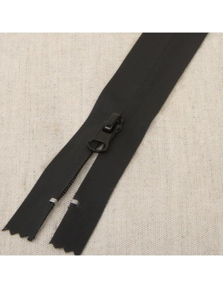 Chiusura invisibile impermeabile 20 cm - Nero