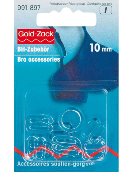 Accessori per reggiseno 10 mm trasparenti
