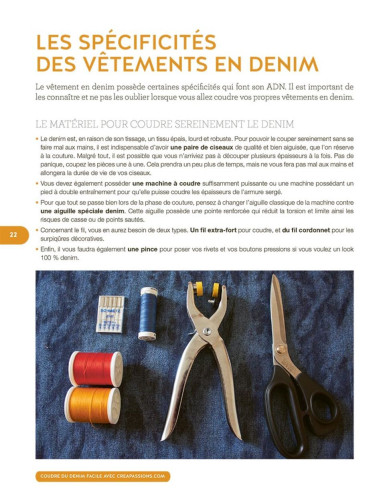 Libro cucire il denim