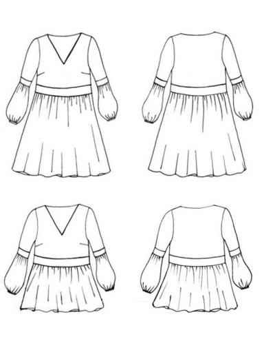 Modello di abito Phoebe - Anna Rose patterns