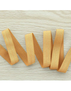 Nastro elastico satinato pre-piegato 15 mm di larghezza - Camel