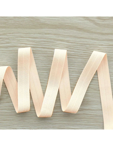Nastro elastico satinato pre-piegato 15 mm di larghezza - Rosa chiaro