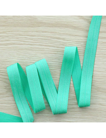 Nastro elastico pre-piegato satinato 15 mm di larghezza - Verde menta