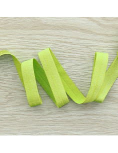 Nastro elastico satinato pre-piegato 15 mm di larghezza - Verde anice