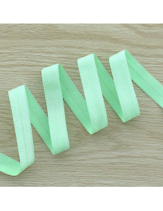 Nastro elastico satinato pre-piegato 15 mm di larghezza - Verde acqua