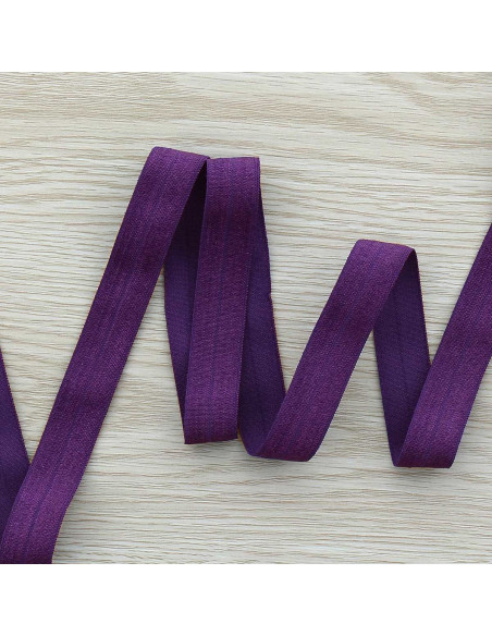 Nastro elastico satinato pre-piegato 15 mm di larghezza - Viola
