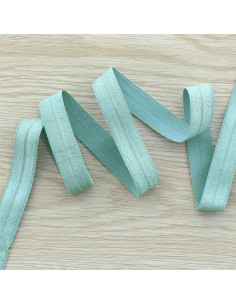 Nastro elastico pre-piegato satinato largo 15 mm - Blu acciaio