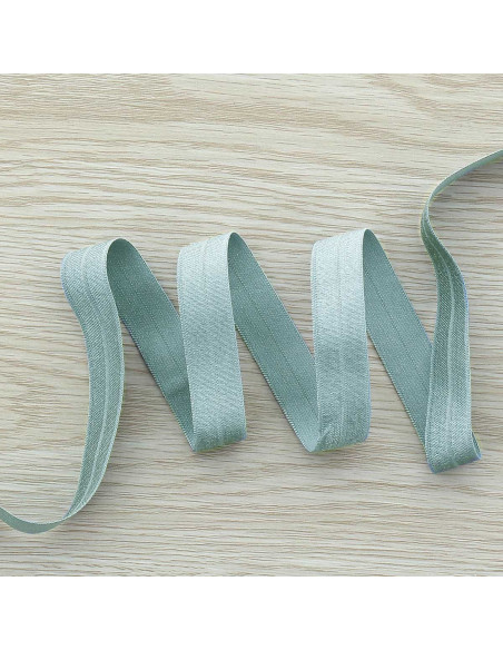 Nastro elastico satinato pre-piegato 15 mm di larghezza - Blu orizzonte