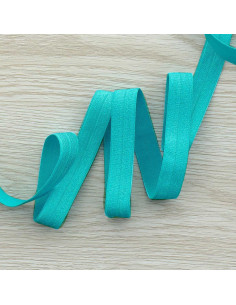 Nastro elastico satinato pre-piegato 15 mm di larghezza - Blu oceano