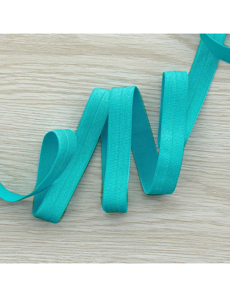 Nastro elastico satinato pre-piegato 15 mm di larghezza - Blu oceano