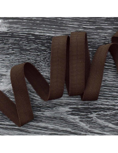 Nastro elastico pre-piegato opaco largo 20 mm - Marrone