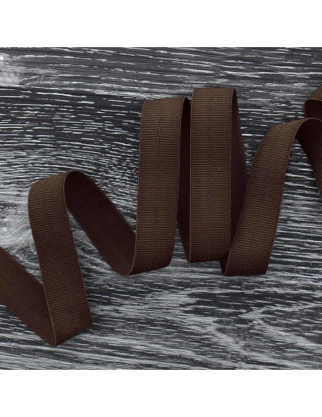 Nastro elastico pre-piegato opaco largo 20 mm - Marrone