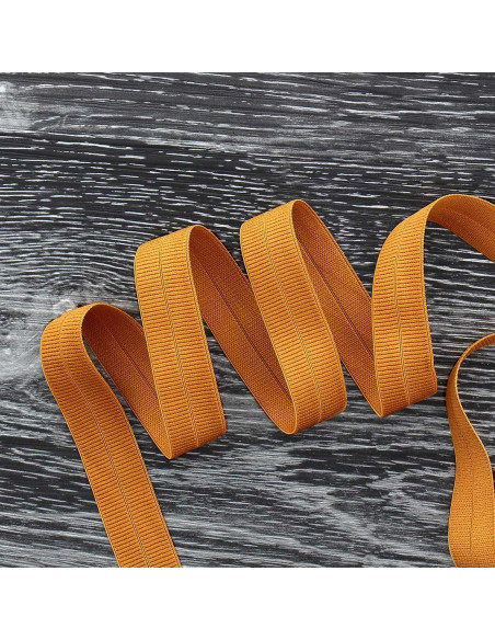 Nastro elastico pre-piegato opaco largo 20 mm - Ocra