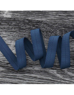Nastro elastico pre-piegato opaco largo 20 mm - Blu scuro