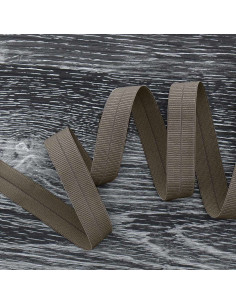 Nastro elastico pre-piegato opaco largo 20 mm - Talpa scuro