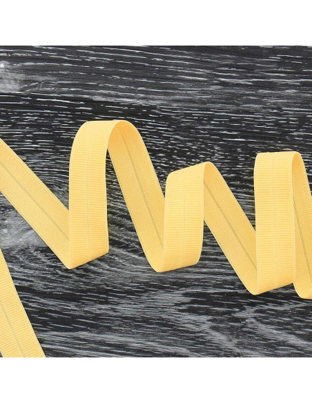 Nastro elastico pre-piegato opaco largo 20 mm - Giallo paglierino
