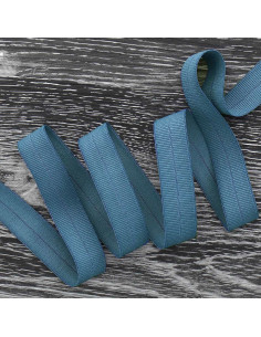 Nastro elastico pre-piegato opaco largo 20 mm - Blu jeans