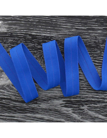 Nastro elastico pre-piegato opaco largo 20 mm - Blu cobalto