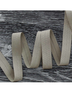 Nastro elastico pre-piegato opaco largo 20 mm - Grigio