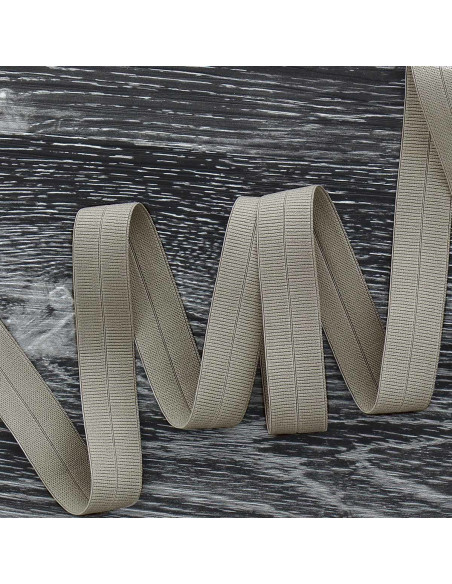Nastro elastico pre-piegato opaco largo 20 mm - Grigio
