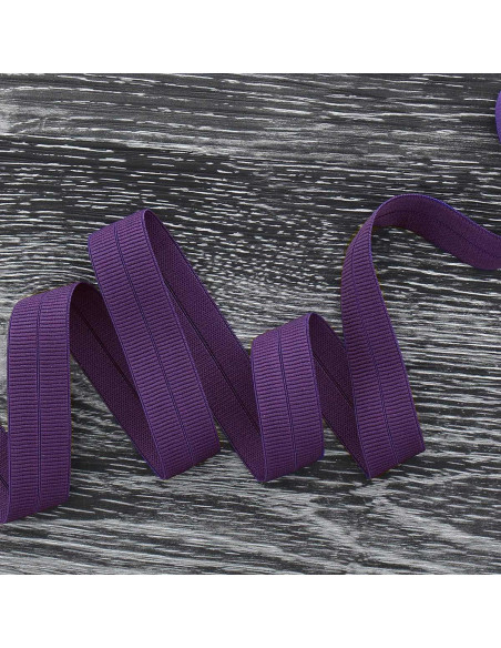 Nastro elastico pre-piegato opaco largo 20 mm - Viola