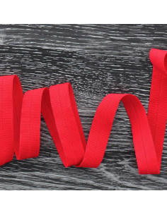 Nastro elastico pre-piegato opaco largo 20 mm - Rosso