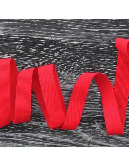 Nastro elastico pre-piegato opaco largo 20 mm - Rosso