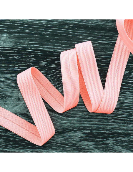 Nastro elastico pre-piegato opaco largo 20 mm - Rosa pastello