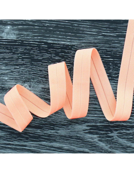 Nastro elastico pre-piegato opaco largo 20 mm - Salmone