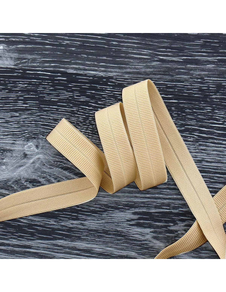 Nastro elastico pre-piegato opaco largo 20 mm - Sabbia