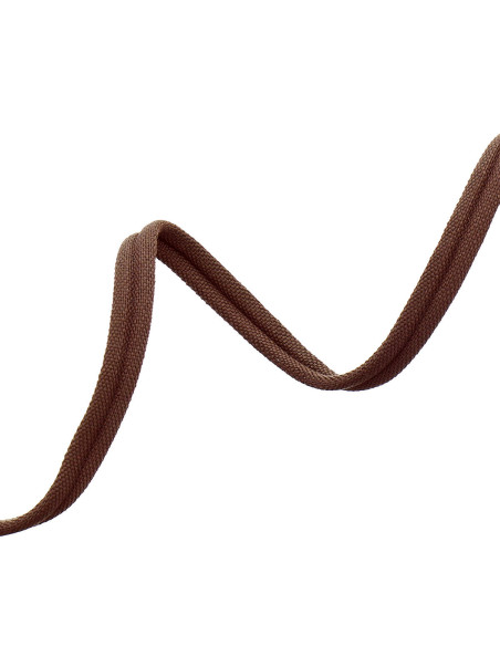 Cordone doppio profilo rivestito opaco - Marrone
