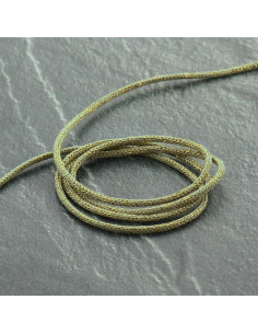 Cordoncino lurex Saxo 2 mm - Kaki chiaro e oro