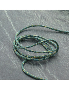Cordoncino lurex Saxo 2 mm - Verde salvia e oro