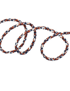 Cordino felpa fantasia - Bianco, blu e terracotta
