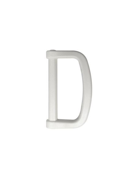 Anello a D in plastica 20 mm - Bianco