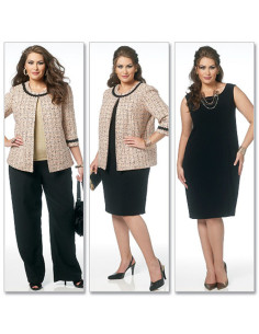 Modello di giacca, abito, gonna, pantaloni - Butterick 5719