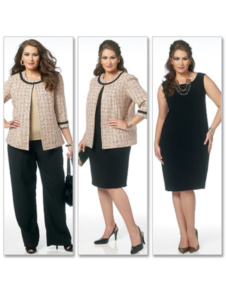 Modello di giacca, abito, gonna, pantaloni - Butterick 5719