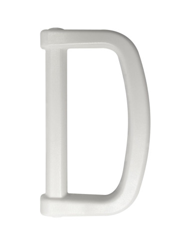 Anello a D in plastica 40 mm - Bianco