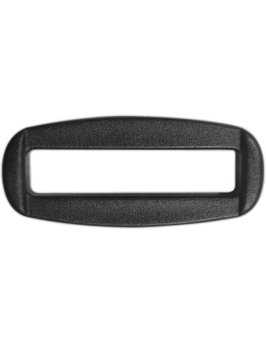 Passante rettangolare in plastica nera 40 mm