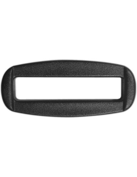 Passante rettangolare in plastica nera 40 mm
