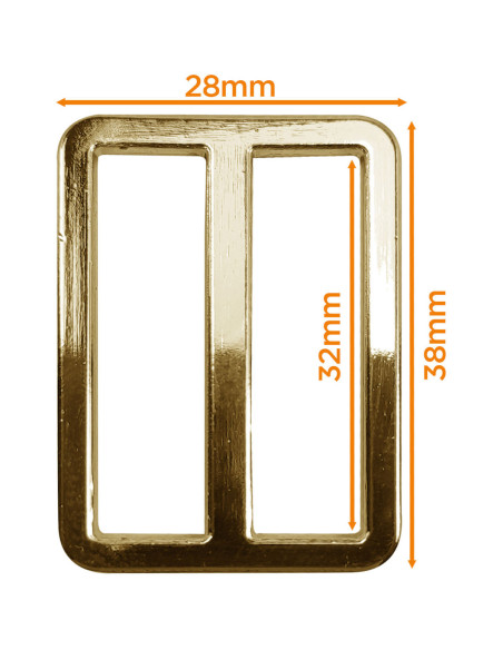 Fibbia passante in metallo premium - Oro giallo 32 mm