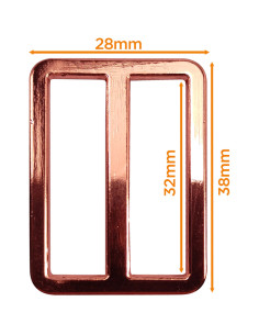 Fibbia passante in metallo premium - Oro rosa 32 mm 2