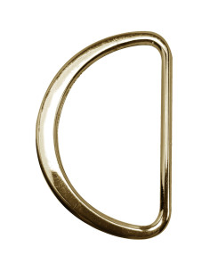 Mezza anello piatto saldato 32 mm - Oro giallo