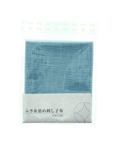 Taglio di tessuto sashiko 50 cm x 55 cm - Azzurro