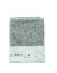 Taglio di tessuto sashiko 50 cm x 55 cm - Grigio 2