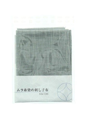 Taglio di tessuto sashiko 50 cm x 55 cm - Grigio