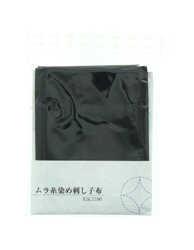 Taglio di tessuto sashiko 50 cm x 55 cm - Nero