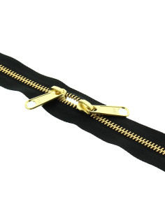 Chiusura schiena a schiena in metallo per borse 40 cm - Nero e dorato