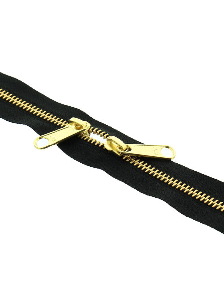 Chiusura schiena a schiena in metallo per borse 40 cm - Nero e dorato